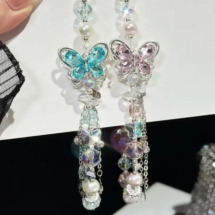 SYA0028225_B2.webp Alloy Rhinestone Butterfly Phone Chain - Image 3