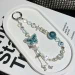 Alloy Rhinestone Butterfly Phone Chain - Image 5