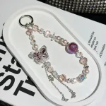 Alloy Rhinestone Butterfly Phone Chain - Image 6