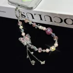 Alloy Rhinestone Butterfly Phone Chain - Image 7