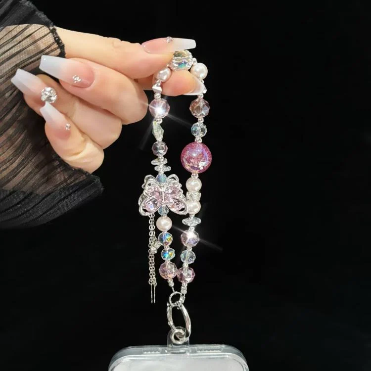 SYA0028225_B8.webp Alloy Rhinestone Butterfly Phone Chain - Image 9