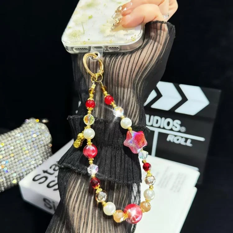 SYA0028227_B7.webp Starry Sky Beads Pentagram Mobile Phone Chain - Image 8