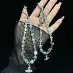 Crystal Pearl Alloy Saturn Phone Chain - Image 3