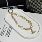 Crystal Pearl Alloy Saturn Phone Chain - Image 7