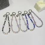 Tag Butterfly Crystal Beaded Phone Chain - Image 2