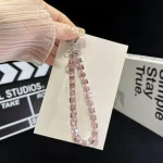 Sugar Cube Crystal Beaded Phone Chain