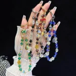 Alloy Zhaofu Crystal Beaded Phone Chain - Image 2