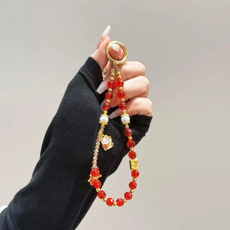 SYA0028345_B4.webp Fortune Red Crystal Phone Chain, Lucky Cat, God Of Wealth, Fu Word - Image 5