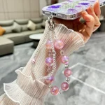 Fresh And Colorful round Bead Chain Crystal Phone Case Chain - Image 6