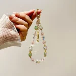 Alloy Butterfly Premium Gold Foil Bead Crystal Phone Chain - Image 5