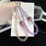 Full Of Diamond Strawberry Phone Chain - Image 6