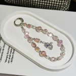 Fox Pendant Crystal Beads Mobile Phone Chain
