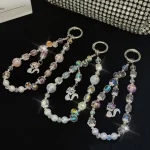 Fox Pendant Crystal Beads Mobile Phone Chain - Image 2
