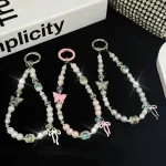 Diamond-Encrusted Pearl Butterfly Phone Chain - Image 6