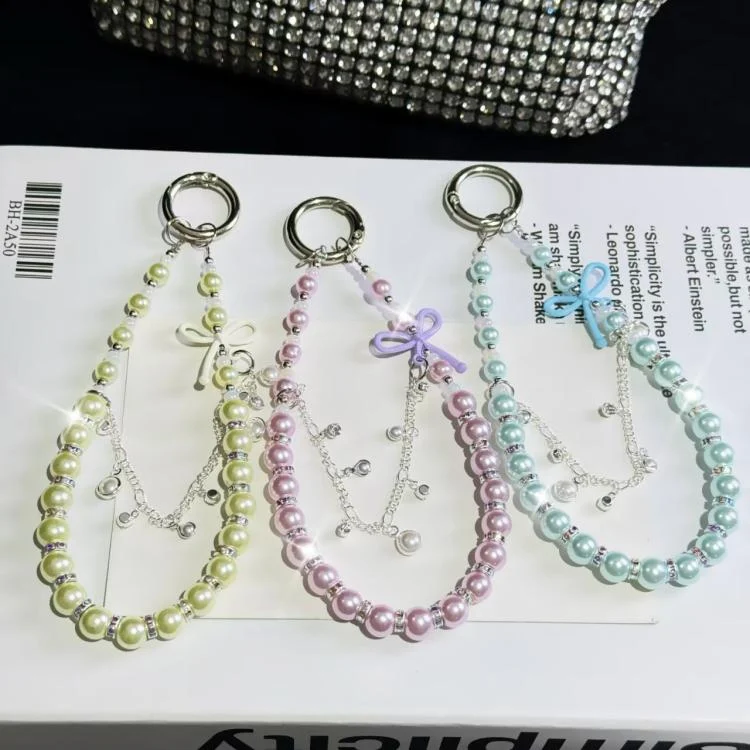 SYA0028551_B2.webp Bow Glass Pearl Mobile Phone Chain - Image 3
