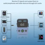 BR17 Bass Boost 2 In 1 Digital Display Bluetooth-Compatible Receiver Transmitter Audio Adapter - Image 4