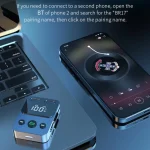 BR17 Bass Boost 2 In 1 Digital Display Bluetooth-Compatible Receiver Transmitter Audio Adapter - Image 6