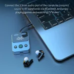 BR17 Bass Boost 2 In 1 Digital Display Bluetooth-Compatible Receiver Transmitter Audio Adapter - Image 9
