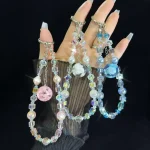 Cloud Glow-In-The-Dark Bead Pendant Mobile Phone Chain - Image 2