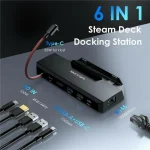 WAVLINK UHP3426 For Steam Deck Gigabit RJ45 100W PD Hub Adapter 6 in 1 Docking Station - Image 4