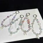 Dreamcatcher Gold Foil Bead Crystal Mobile Phone Chain - Image 3