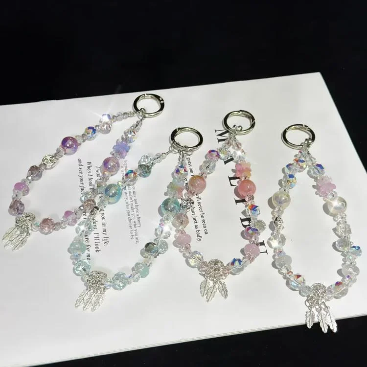 SYA0028915_B2.webp Dreamcatcher Gold Foil Bead Crystal Mobile Phone Chain - Image 3