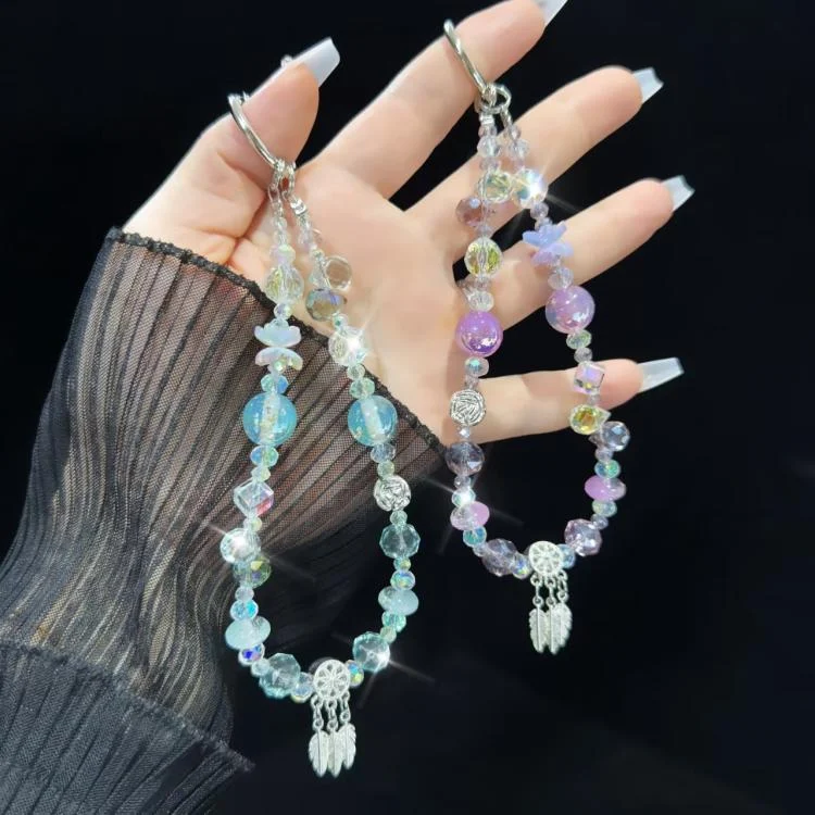 SYA0028915_B3.webp Dreamcatcher Gold Foil Bead Crystal Mobile Phone Chain - Image 4