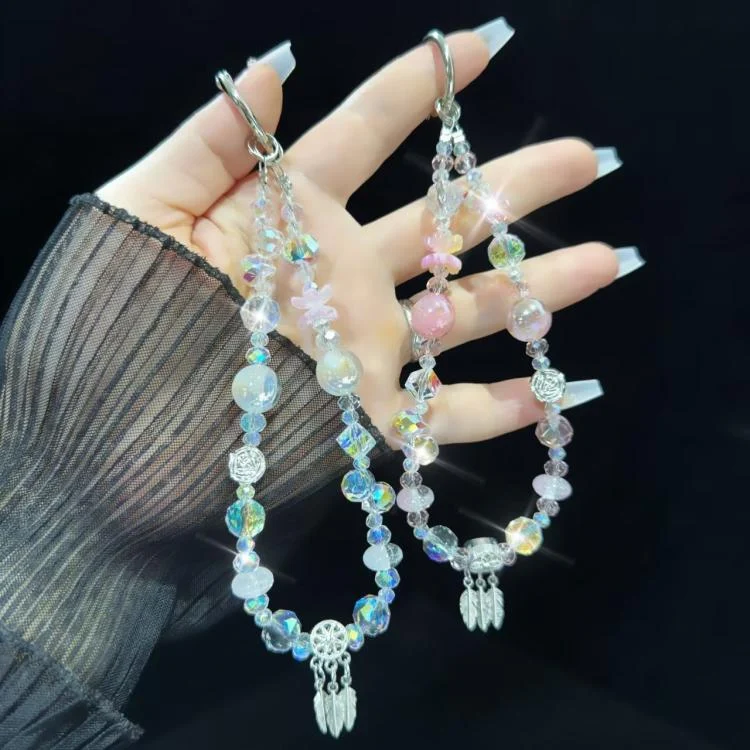 SYA0028915_B4.webp Dreamcatcher Gold Foil Bead Crystal Mobile Phone Chain - Image 5