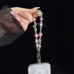 Dreamcatcher Gold Foil Bead Crystal Mobile Phone Chain - Image 6