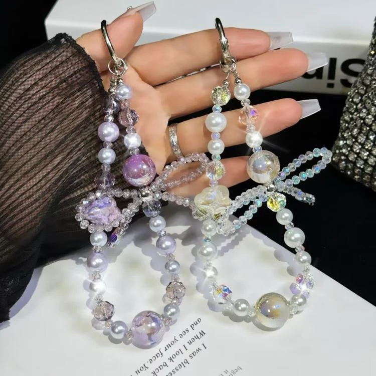 SYA0028919_B3.webp Luminous Clouds Gold Pobeads Bow Crystal Phone Chain - Image 4