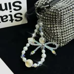 Luminous Clouds Gold Pobeads Bow Crystal Phone Chain - Image 5