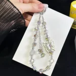 Three-Dimensional Butterfly Tassel Bead Crystal Bracelet