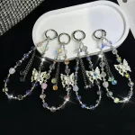 Three-Dimensional Butterfly Tassel Bead Crystal Bracelet - Image 2