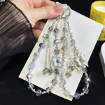 Three-Dimensional Butterfly Tassel Bead Crystal Bracelet - Image 5