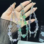 Camellia Crystal Mobile Phone Chain - Image 2