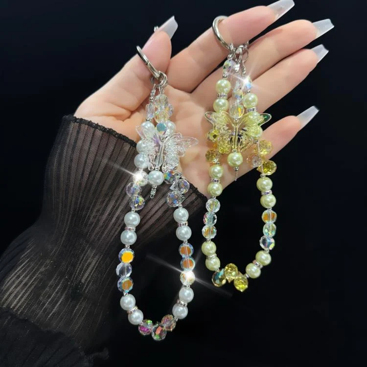 SYA0029168_B4.webp Three-Color Crystal Butterfly Pearl Mobile Phone Chain - Image 5