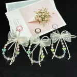 Pearl Bow Laser Butterfly Mobile Phone Chain - Image 2