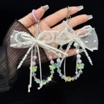 Pearl Bow Laser Butterfly Mobile Phone Chain - Image 4