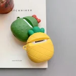 For Apple AirPods 1/2 Generation Universal Couple Avocado And Pineapple Bluetooth Headphone Protective Case, Pineapple, Avocado - Image 4