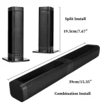 BKS-33 5.0 TV Home Wireless Soundbar, Support TF, Removable and Splice, 3D Stereo Effect - Image 5
