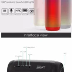 AEC BQ615 PRO Colorful LED Wireless HiFi Stereo Speaker, Combines Bluetooth + TF card player + FM radio + AUX + NFC - Image 10