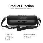 LZ33 LED Portable Wireless Bluetooth Speaker Stereo Speakerphone Music Speakers for Computer with TF FM - Image 9