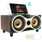 X6 Portable Wooden Wireless Speaker Subwoofer Stereo Radio FM Desktop Bluetooth Speakers - Image 4