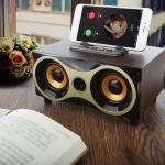 X6 Portable Wooden Wireless Speaker Subwoofer Stereo Radio FM Desktop Bluetooth Speakers - Image 6