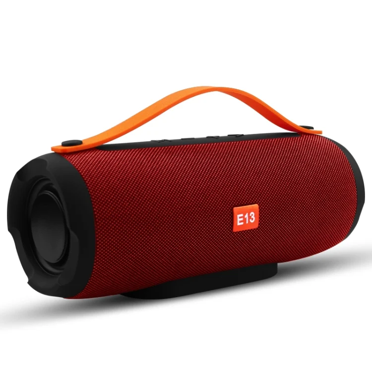 E13 Mini Portable Wireless Bluetooth Speaker Stereo Speakerphone Radio Music Subwoofer Column Speakers with TF FM, RED, BLUE, BLACK