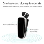 K39 Wireless Bluetooth Headset CSR DSP chip In-Ear Vibrating Alert Wear Clip Hands Free Earphone, BLACK, WHITE, BLUE, ROSE RED - Image 3