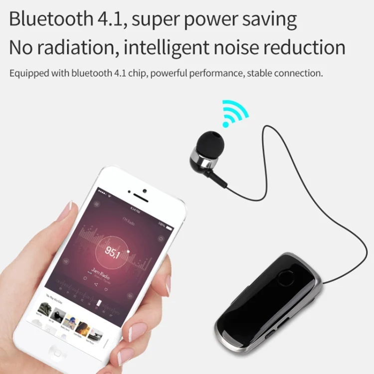 SYA00387801_4.webp K39 Wireless Bluetooth Headset CSR DSP chip In-Ear Vibrating Alert Wear Clip Hands Free Earphone, BLACK, WHITE, BLUE, ROSE RED - Image 5