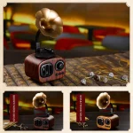 Retro Wood Portable Mini Bluetooth Speaker Wireless Loudspeaker Outdoor Speaker Sound System TF FM Radio Music Subwoofer - Image 7