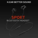 DM-22 Magnetic Bluetooth Earphone DM-22 Neckband Sport headset with Mic Wireless Handsfree Earphoness - Image 3