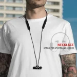 DM-22 Magnetic Bluetooth Earphone DM-22 Neckband Sport headset with Mic Wireless Handsfree Earphoness - Image 8